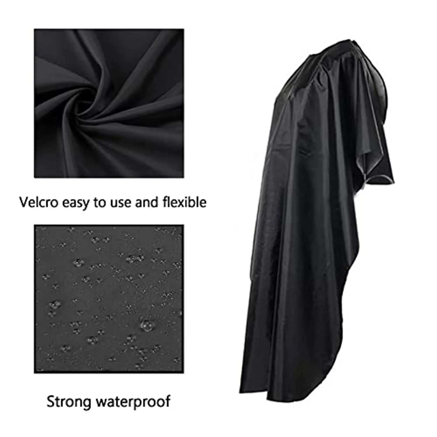 150x120cm Nero Mantellina Parrucchiere Mantella per Barbiere,Regolabile Impermeabile Fashion Mantella Taglio Capelli Parrucchier