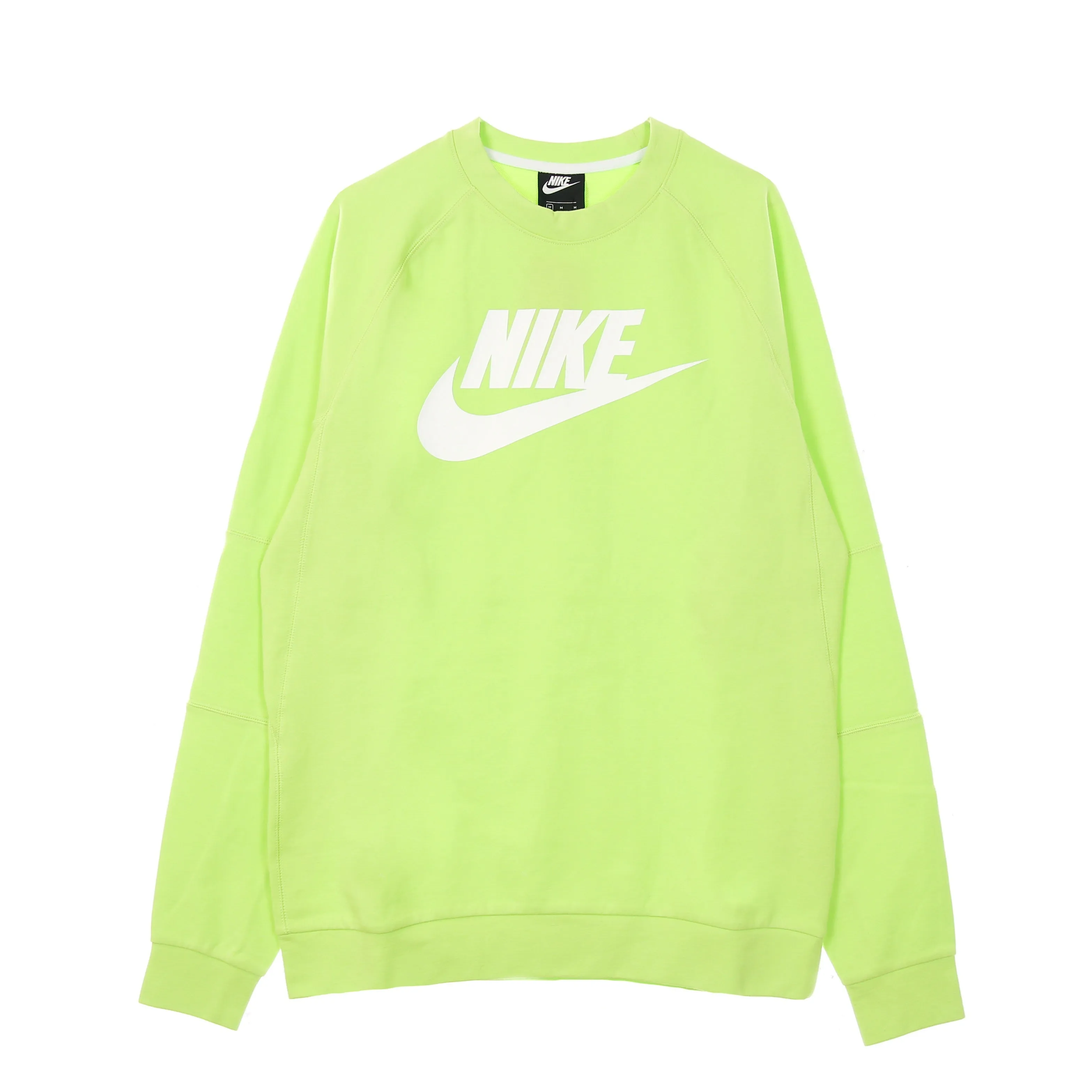 Felpa Leggera Girocollo Uomo M Sportswear Modern Crew Fleece Hybrid Key Lime/white