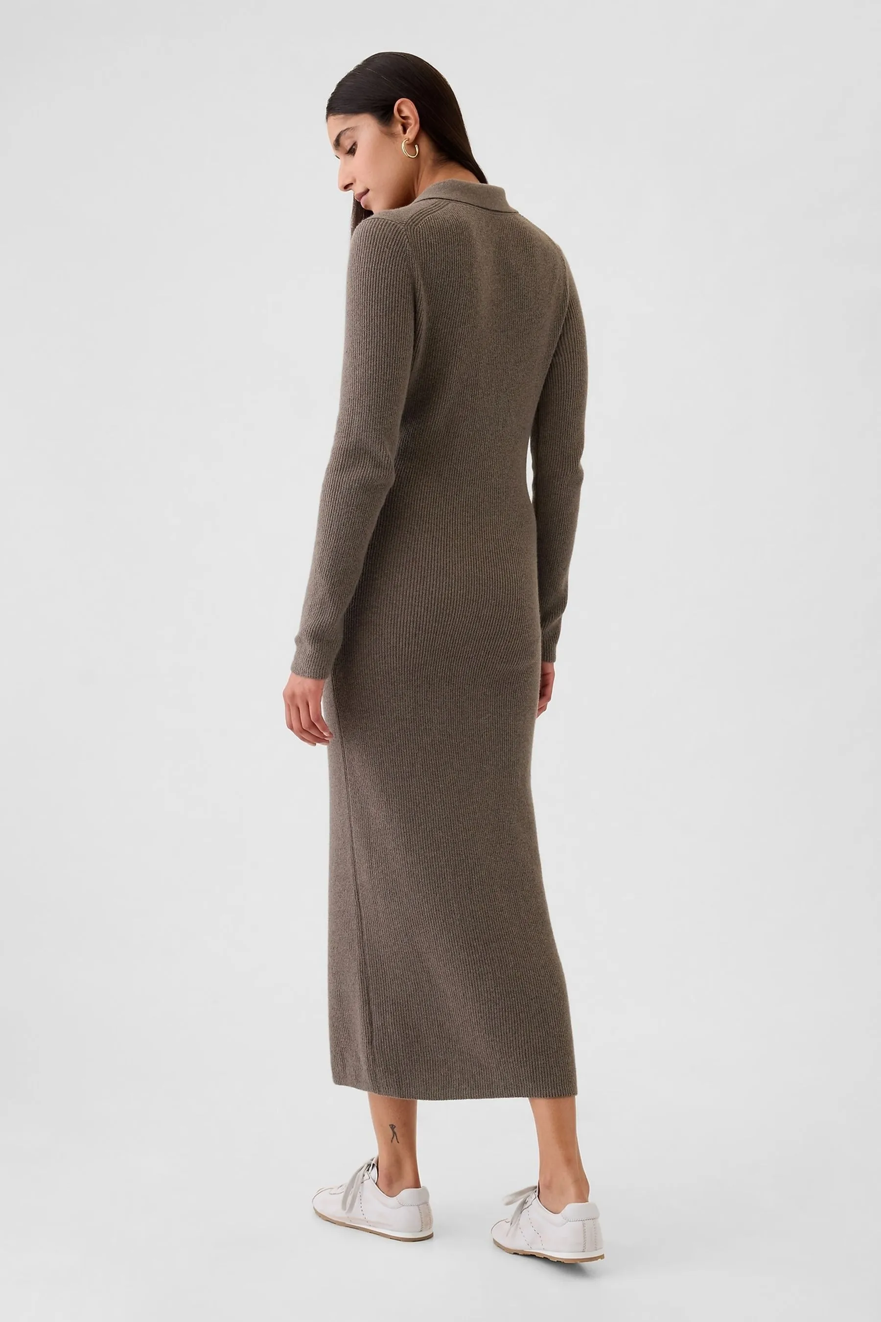 Gap CashSoft Rib Midi Polo Maglione Vestito    