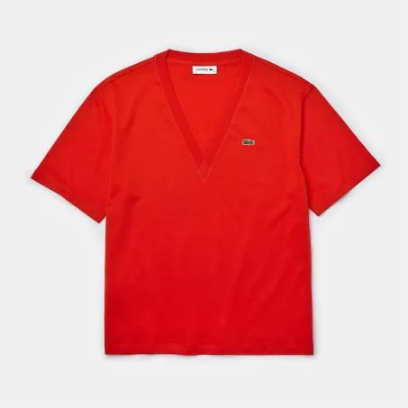 T-shirt Donna Lacoste TF8392 WTU Rouge