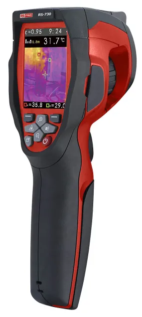 Termocamera RS PRO RS730, +32 → +662 °F, 0 → +350 °C, sensore 120 x 160pixel, Cert. ISO